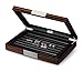 Lifomenz Co Wood Cufflink Box with Glass Window Cufflink Display Case Ring Organizer and Cufflink Box for Men Hold 36-46 Pairs