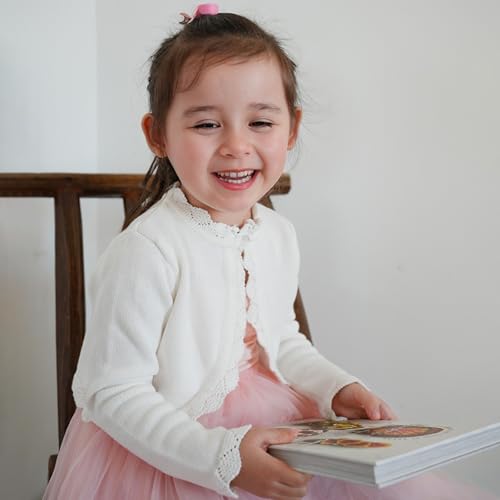 Girls Button Down Cardigan Kids Long Sleeve Crewneck Uniform Knit Sweater Cute Soft Closure Fall Coats Cropped Jacket4