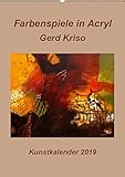  Farbenspiele in Acryl - Gerd Kriso (Wandkalender 2019 DIN A2 hoch): Abstrakte Acrylmalerei und die Konzentration auf die Farbe stehen im Fokus. (Monatskalender, 14 Seiten ) (CALVENDO Kunst)