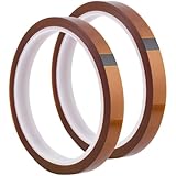 craspire 2 Rolle 216.5 Fuß X 0.39 Zoll Hitzebeständiges Klebeband Sublimations Transferband PET Klebevinyl Thermopressrollen Werkzeuge Zum Schutz von Elektronik Löten Isolierung Leiterplatte
