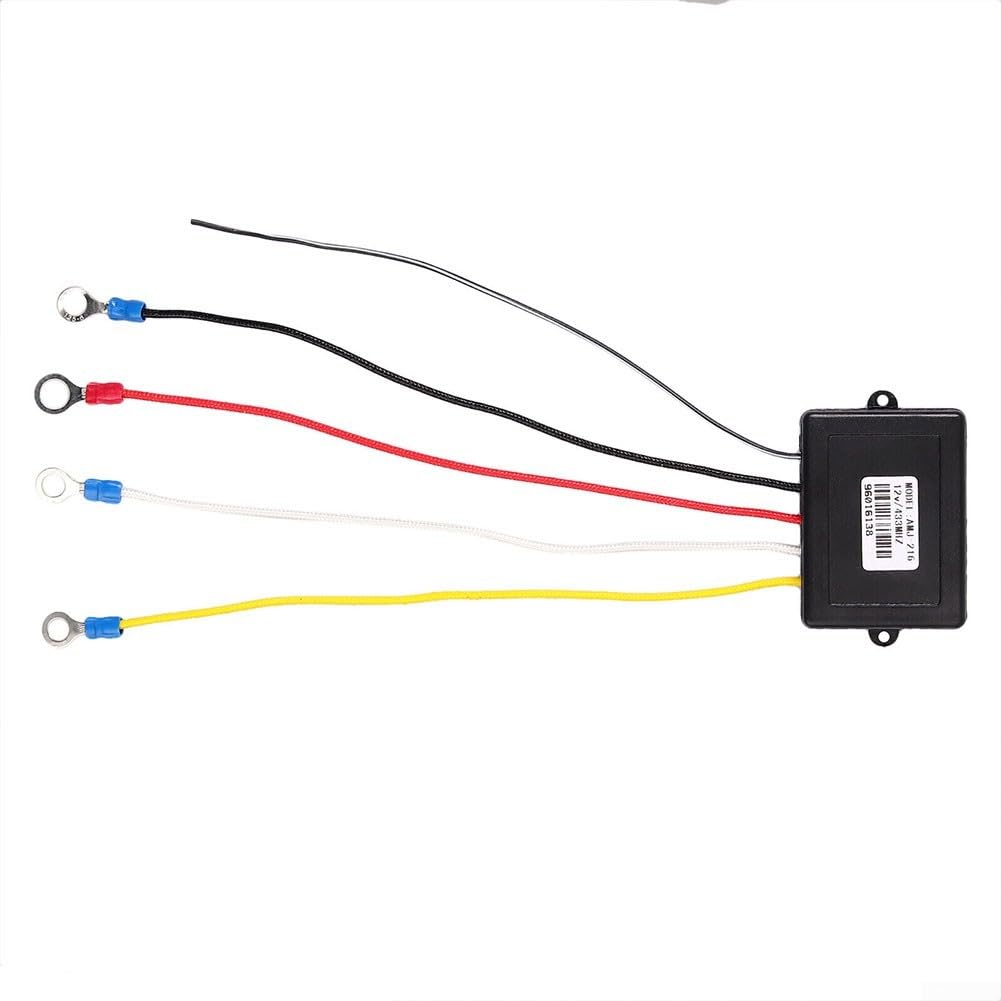 Gdfnmogo Kit de control remoto inalámbrico de cabrestante eléctrico de 12 V 24 V con alcance de 30 m, receptor impermeable para vehículos todoterreno, 2 mandos a distancia incluidos