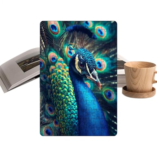 アニマルパズルゲーム - ユニークな形状大人ゲーム、ウッドパズルクリエイティブアクティビティ|挑戦する木製のジグソーパズル、ユニークな形状高度な木製ジグソーパズル、愛らしいアートバードジグソーパズル