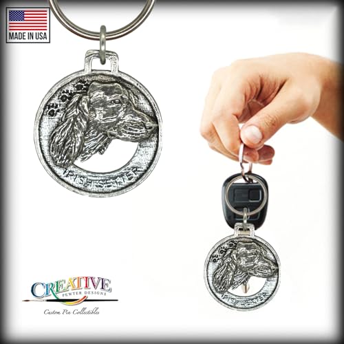 Irish Setter Keychain, Dog, Pewter, D100KC, 1 1/2, 100% Handmade in The USA, Greyhound, Pet, Tag, Metal, Keychain, Key Chain, Key Ring, Key Fob, Gift, Over 90 Dog Keychains4