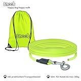 10m Rundleine, Schleppleine, Neon-Gelb, Hundeleine, Trainingsleine, sehr stabil, schmutz- und wasserabweisend