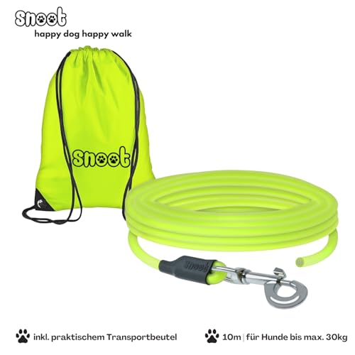 10m Rundleine, Schleppleine, Neon-Gelb, Hundeleine, Trainingsleine, sehr stabil, schmutz- und wasserabweisend
