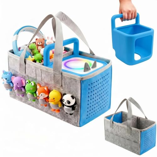 HarborCase Carrying Case for Toniebox 2 Starter Set, 2-in-1 Bundle: Silicone Case + Felt Travel Bag...