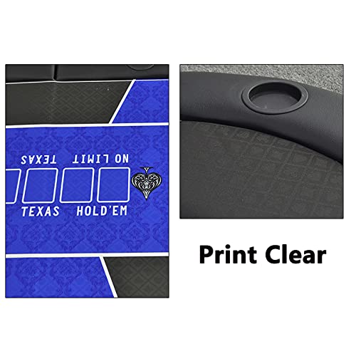 YQCXG 71,5 Zoll klappbarer Pokertisch, Casino Hold'em Poker Domino Kartenspieltisch für 4 Spieler, maximale Tragkraft beträgt 265 Pfund, für Campingpartys und Treffen mit Freunden zu Hau – Bild 3