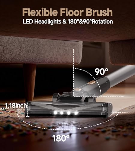 Using Hivroo N17 Cordless Vacuum Cleaner on carpet