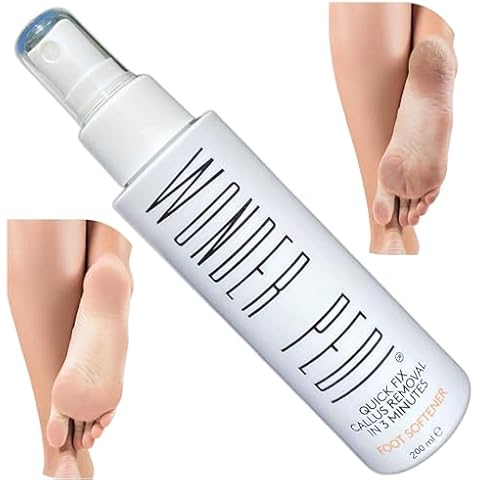 Callus Remover, Instant Exfoliating Foot Peel Spray, Feet Dead Skin Cracked Heels Softener Pedicure Treatment Works with Any Foot File. Wonder Pedi Cover