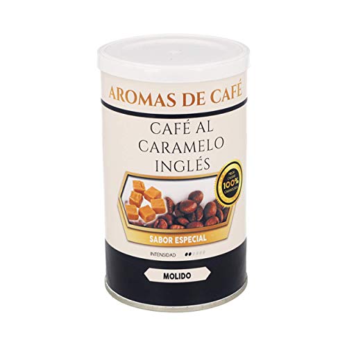 Café al Caramelo Inglés - Café Molido 100% Arábica - Café Molido Ligeramente Tostado - Sabor Dulce e Intenso - Mejora el Rendimiento Físico y la Concentración - 100 g - Aromas de Café