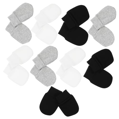 Homoyoyo Comfortable Cotton Mittens for Babies 9 Pairs No Scratch Mittens Soft for Newborn Hands