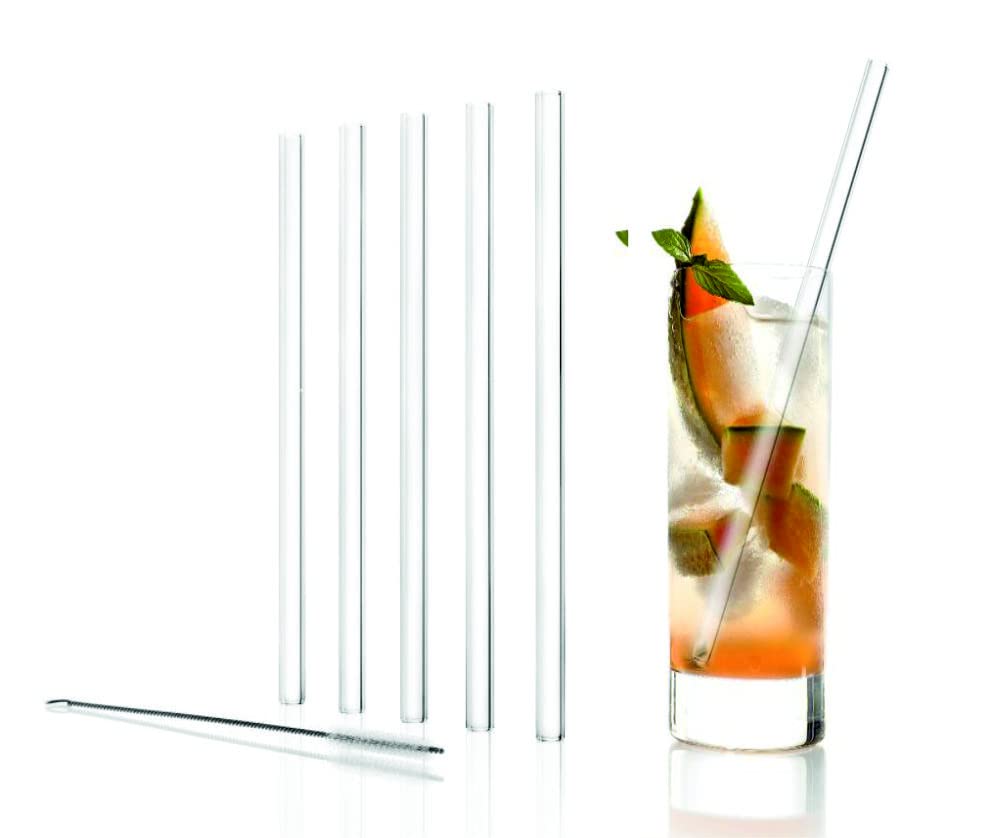 KONZEPT Set 6 Bicchieri In Vetro Rigato 320 Ml - Eleganti, Lavabili In Lavastoviglie, Fatti In Europa