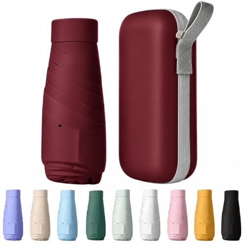 Image of ๐ช๐ข๐ข๐ ๐ญ๐ฌ UV Travel ๐ ๐ถ๐ป๐ถ ๐๐ผ๐น๐ฑ๐ถ๐ป๐ด Ultra Compact pastel ๐จ๐บ๐ฏ๐ฟ๐ฒ๐น๐น๐ฎ with Case, Manual Open ๐ฒ ๐ฅ๐ถ๐ฏ๐ Lightweight ๐ฃ๐ผ๐ฟ๐๐ฎ๐ฏ๐น๐ฒ, Small Sun & Rain ๐ฃ๐ผ๐ฐ๐ธ๐ฒ๐ ๐จ๐บ๐ฏ๐ฟ๐ฒ๐น๐น๐ฎ for Men and Women- Use in ๐ฅ๐ฎ๐ถ๐ป & ๐ฆ๐๐บ๐บ๐ฒ๐ฟ