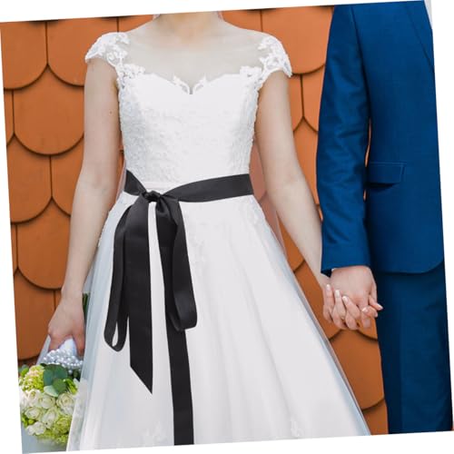 2pcs Long Satin Ribbon Sash for Brides Waist Belt with DIY Bow Tie for Wedding Dress Accessories Elegant Decoration for Women4