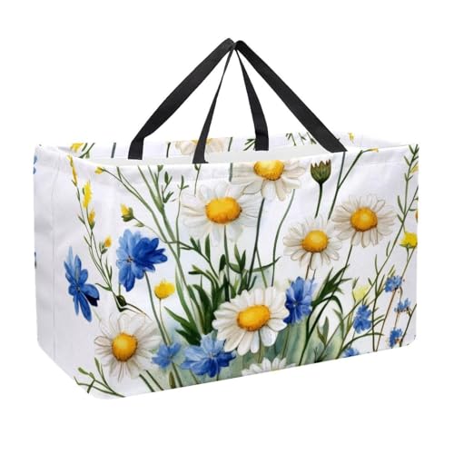 Bolsa de compras reutilizable para comestibles, plegable, bolsa de compras lavable, se mantiene vertical para picnic y camping, coches de carreras coloridos en la pista de carreras, Multicolor 05,