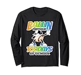 ballin' through 100 days of school - dabbing baseball maglia a manica