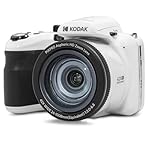 KODAK PIXPRO AZ425-WH 20MP Digital Camera 42X Optical Zoom 24mm Wide Angle Lens 1080P Full HD Video Optical Image Stabilization Li-Ion Battery 3" LCD Vlogging Camera (White)