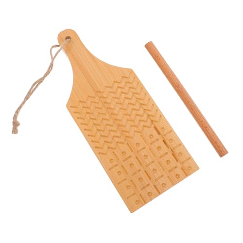 Garneck 1set Pasta Rolling Board with Pin Easy Sheeter for Making Cat Ear Noodles and Italian Pasta Dishes