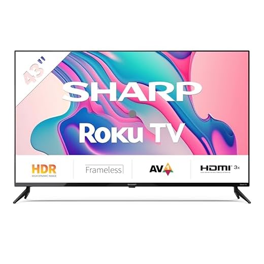 SHARP 43FD2E Full HD Smart TV, (108 cm/43 Zoll, Roku TV nur in Deutschland verfügbar, Rahmenlos, HDR10, Dolby Digital)