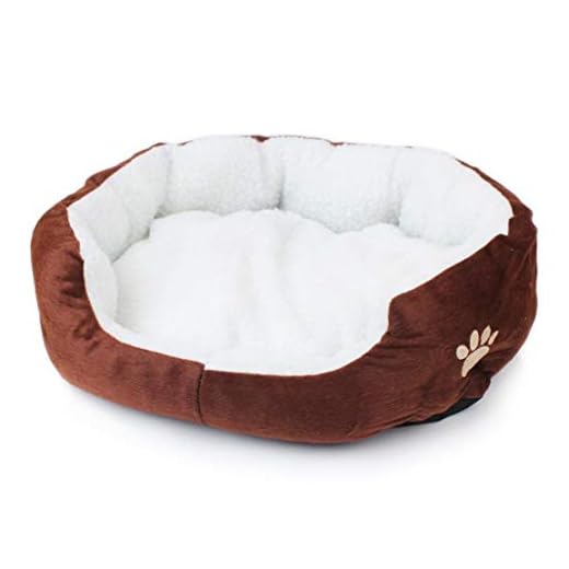 GODGETS Panier pour Animal Domestique pour Chats et Petits Chiens de Taille Moyenne Panier avec Coussin Ronde ou Ovale en Forme de Donut gigognes Lit pour Animal Domestique,Café,50 * 40
