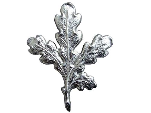 10 x Eichenlaub für Keilertrophäen - silberfarben - Keiler Verzierung Wildschwein Gewaff Deckblatt Abddeckung