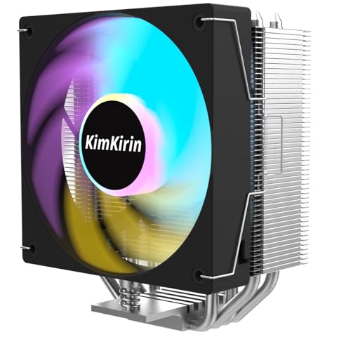 Image of KIMKIRIN CPU Air Cooler with 4X 6mm Copper Heat Pipes, 120mm Fan for Intel LGA 1851, 1700, 1200 and AM4, AM5 CPU Socket