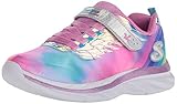 Schuhspitze: rund Skechers 81426L Mädchen Sneaker aus Nylon mit Besäten herausnehmbare Innensohle, Groesse 33, rosa/hellblau