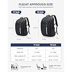 17 Inch Laptop Backpack for Men, Business Travel Anti-Theft Backpack with USB Charging Port, Water Resistant Computer Bag Carry On Flight Approved for Work College Weekender, Black - Image 3