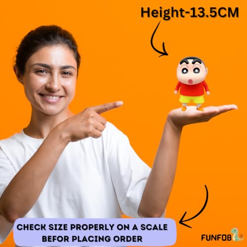 Image of FUNFOB Shinchan Action Figure | Shin chan Figurine Cartoon Figures Toys for Boys & Girls PVC Multicolour