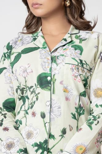 Image of Women's Cotton Printed Night Suit Set | Soft & Breathable Sleepwear with Top and Pajama | Stylish Nightwear for Daily Use - All Season Use