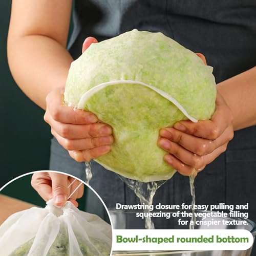 Image of Cheese Cloth Bag For Straining, Nut Milk Bag - Reusable Straining Bags For Nut Milk, Soy Milk, Dumpling Fillings, And More (3, S) (3, L)