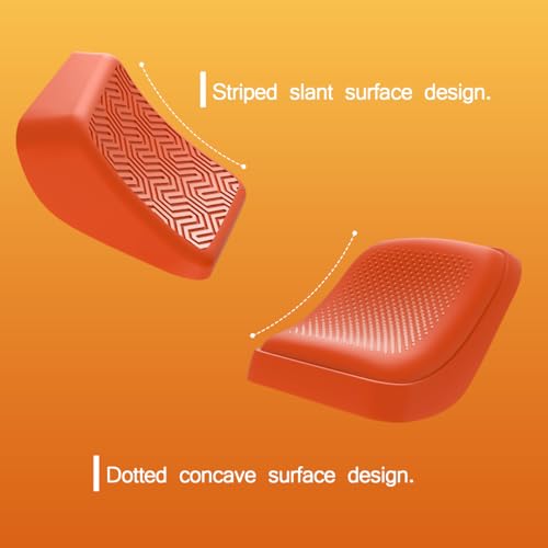 PlayVital Kit de Botones Traseros para Steam Deck LCD y OLED - Mejora de Agarre y Protección, Accesorios Antideslizantes para Steam Deck, 2 Diseños Aerodinámico y Tachuelas (Naranja) - imagen 3