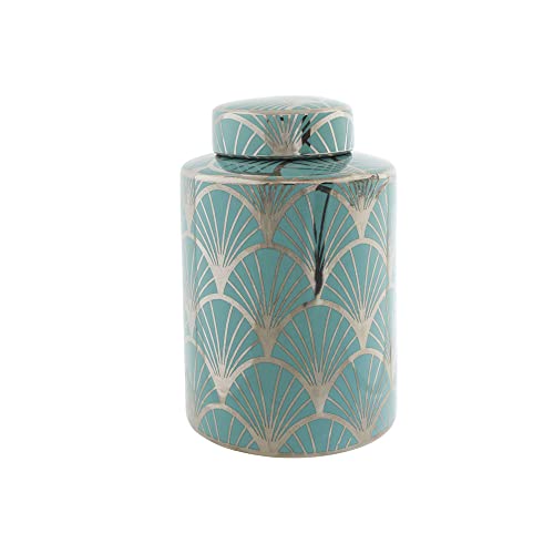 Colore: Multicolore Vaso DKD Home Decor Turchese Porcellana orientale (13,5 x 13,5 x 21 cm)