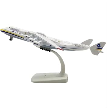 Antonov An-225 An-124 Mriya Airplane Model 1/400 Aircraft ABS Plane Model with Stand for Collections or Gift Ukrainian Painting