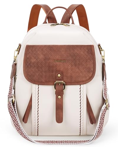 Image of Missnine Leather Backpack Purse for Women, Ladies Fashion Backpacks, Convertible Vintage Bag for Travel, Work, Everyday