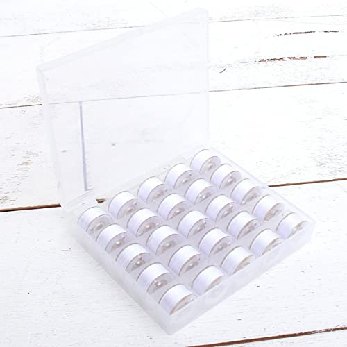 Set de hilo para coser Threadart Blanco con carretes preenrollados coincidentes - Blanco | Hilo poliéster multiusos para prendas, manualidades, reparaciones y costura a máquina. Fuerte y suave para uso diario. miniatura 2