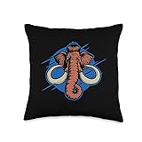 Mammoth Extinct Mammoth Throw Pillow
