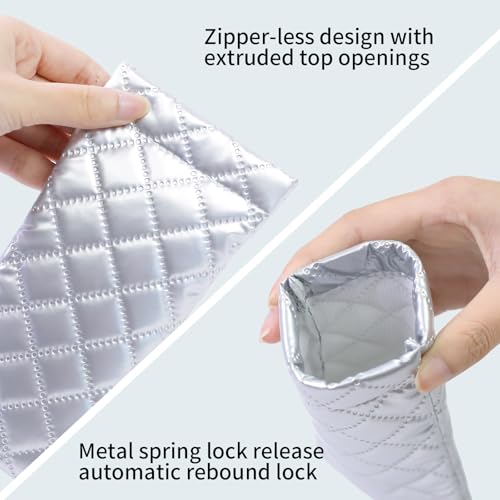 Image of Double Eyeglass Case Soft Dual Glasses Case for Women Men Travel Squeeze Top Sunglasses Cases Eyeglasses Pouch