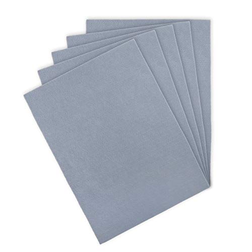 Barcelonetta | Felt Fabric Sheets | 9" x 12" Inch | 5 Pieces | 1.5mm Thick | DIY Arts & Crafts, Patchwork Sewing, Felt Paper (Slate Grey)