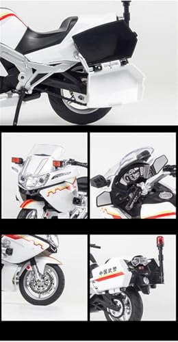 Image of FEXXA Police Motorcycle Toy - Pull Back Motorcycle Toys, Tiny Gift with Music Lighting, Latte Motorcycles Toy for Kids Boys Age 3-8 Year Old [NEW] (1:12 National Guard 650G Escort-White)