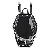 ENJOININ Gothic Coffin Shape Purses and Handbags for Women Halloween Shoulder Bag Ita Purse Girls Backpack