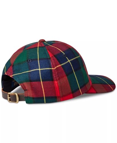 Image of POLO RALPH LAUREN Mens Triple-Pony Plaid Flannel Ball Cap one Size Multi