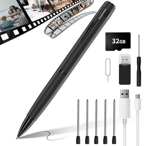 SRVR Spy Camera Pen 1080P HD Hidden Pen Camera with Video Recording