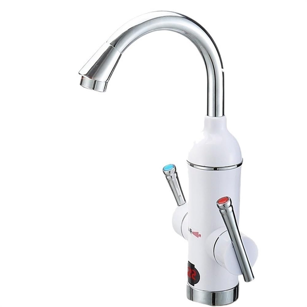 Sqiankun 220V Lateral Water Electric Tap Tankless Water Heater Tap 220V Instant Kitchen Faucet 110V Element Flow Hot Heated Double Handle(220V Lateral Water)