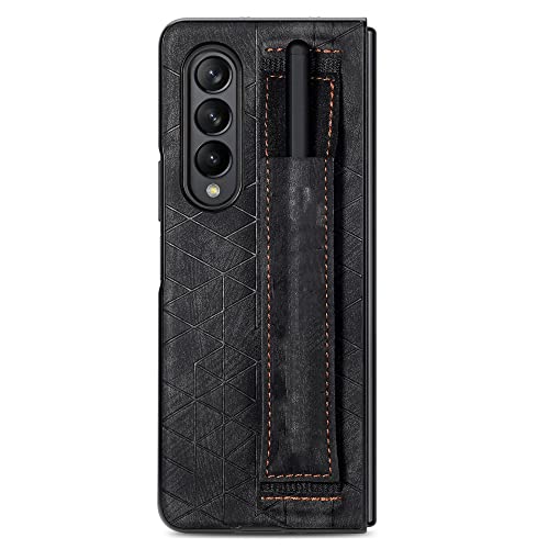 Étui pliable Samsung Galaxy Z Fold 4 pour éviter les chutes grâce au bracelet cuir