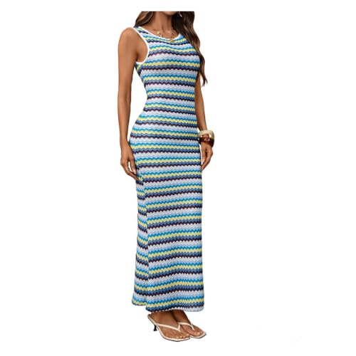 Vestido largo de sirena elástico para tus vacaciones de verano