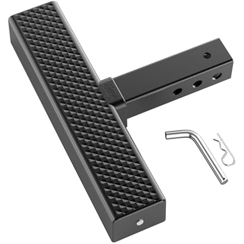 Eapele Hitch Step for 2 Inch Receiver, Universal Anti Slip Bumper Guard, 600lbs Maximum Load, for Trailer Tow Truck Pickup SUV Pickup Van RV Cover