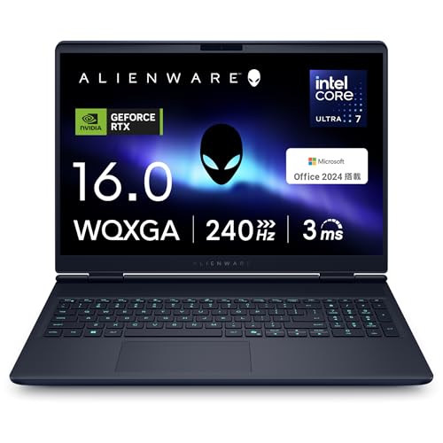 Dell m[gp\R Alienware 16X Aurora AC16251 16C` IntelRCore?Ultra 7 vZbT[ 255HX RTX 5060 32GB SSD1TB Office 2024 Windows 11