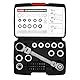 Mayouko 36PCS Flex Head Ratcheting Wrench Set, 72 Tooth Double Box End Wrench 8mm -19mm, 12-in-1 Wrench Set & 24-in-1 Screwdriver Set