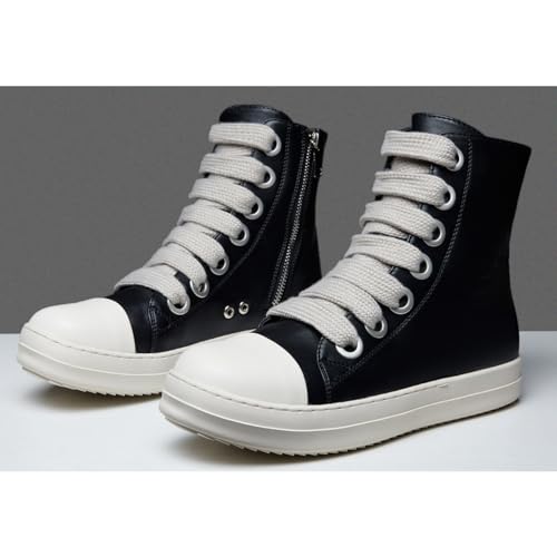High Top Sneakers for Men Comfortable Platform Shoes with Zipper Walking Shoes2